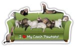 I Love My Couch Pawtato! - Car Magnet